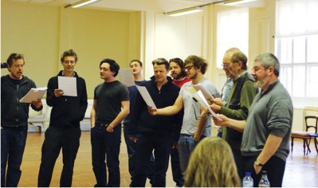 Max Irons in Wallenstein - rehearsal