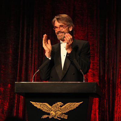 Jeremy Irons moderates the Golden Plate Awards ceremonies at the 2009 International Achievement Summit in Cape Town, South Africa. 