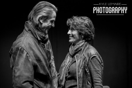 Jeremy Irons-97 with Karen Ludwig at the New School for Drama