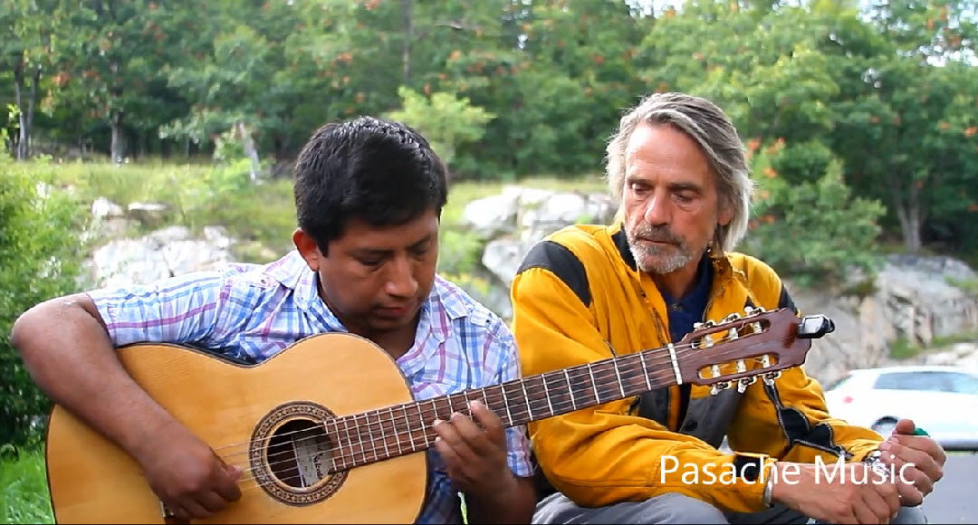 Jeremy Irons listening to Ales Velas
