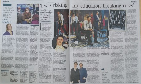 Max in The Times Wednesday 10 September 2014 Part 2