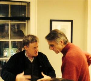 Author Ian Walthew with Jeremy Irons. Photo via @CherryRad on Twitter